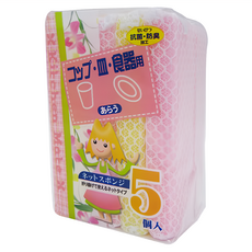 LASSLEY 蕾絲妮 漂亮主婦網布海綿 五入裝, 1包, 8 x 2 x 15cm