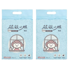 超凝小姐 益生菌除臭豆腐砂, 環境益生菌技術，持久除臭效果，無添加配方，豆香自然，不易碎、不黏底，防潮設計，沖馬桶無壓力, 2.7kg, 2包, 純淨原味