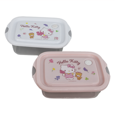 Skater Hello Kitty 保鮮盒 17.8 x 11.9 x 5.5cm 500ml, 2入, 1組
