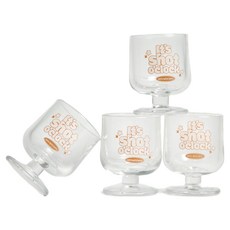 MYUMYU 沐慕家居 玻璃Shot杯禮盒組 4個 50ml, 1組, 透明色