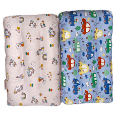 100%純棉可水洗兒童枕頭 Set 2個, 卡通汽車 + 彩虹飛馬