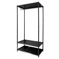 dayneeds 日需百備 極致美學烤漆三層單桿衣櫥, 黑色