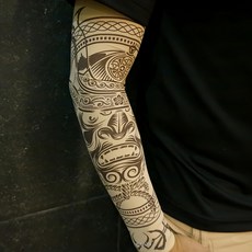 MEGA 美高 圖騰 涼感抗UV 袖套