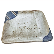 佐和陶瓷 正角碟 陶瓷材質 日本產, 1個, 藍紋梨地