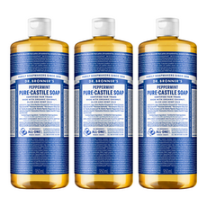 Dr.Bronner's 布朗博士 清爽潔膚露 薄荷 950ml, 3瓶