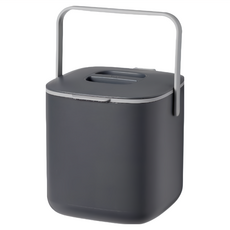 litem. 里特 手提式廚餘桶, 現代感顏色握把型, 有效減輕垃圾重量, 深灰色, 177 x 204 x 184mm, 1個
