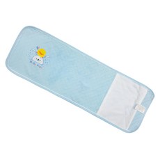 PiYOPiYO 黃色小鴨 包紗夏季大肚圍, 360度溫暖呵護 美國棉紗 輕盈透氣 較大嬰兒適用, 淺藍色