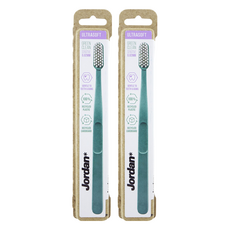 Jordan 愛護地球環保成人超軟毛牙刷 顏色隨機, 2支, 1入