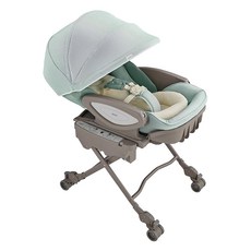 Aprica 愛普力卡 電動安撫餐搖床椅旗艦款 Yuralism Auto Premium 2189381 0~4歲, 綠拿鐵