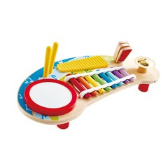 Hape 五合一動感樂隊 Set, 可調節高度,迷你鈸, 兒童音樂玩具, 1組, 24 x 10 x 45.5cm