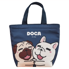 收納王妃 豆卡保溫提袋, 聚酯纖維材質, 台灣製造, 長(下21/上31) x 寬16 x 高25.5cm(不含提帶), 深藍色, 1個