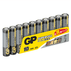 GP Batteries 超霸 AAA 超級碳鋅電池, 10顆, 1組