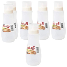 NAKAYA 日本 多孔沙拉乳酪番茄醬防漏擠壓調料瓶 白色 6個, 380ml, 1組