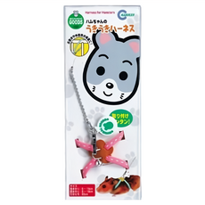 MARUKAN 鼠用外出牽繩，可安全綁住老鼠的頸部和腹部, 可依鼠寶貝身形調整長度, MK-MW-10P, 粉紅色, 1入