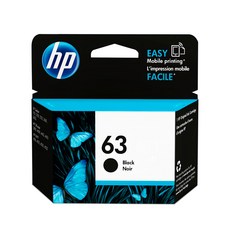 HP 惠普 63原廠墨水 F6U62AA 原廠墨水匣, 黑色, 1盒