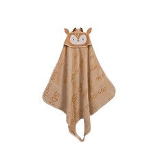 SDS-SHOW 媽咪愛寶包有機棉圍裙式浴巾 85x85cm 台灣製造, 小麋鹿 棕色, 1條