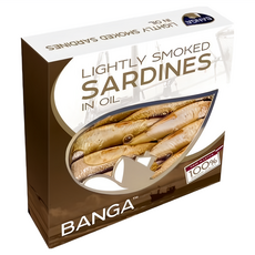 BANGA 油漬煙燻沙丁魚 保留魚肉鮮甜風味, 120g, 1盒