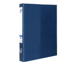 珠友文化 A4 D型檔案夾 3孔，25mm孔徑，36盎司硬紙板，抽取式背卡, 深藍色, 1本