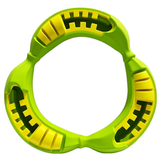 Petopia 拍拖皮婭 天然橡膠超耐咬玩具 香蕉串 黃綠色 FDA認證 潔牙磨牙漏食, 1個, L