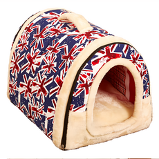 多款式寵物窩 米字旗 展開與壓扁都可當 一窩兩用, 45 x 35 x 35cm, 1個