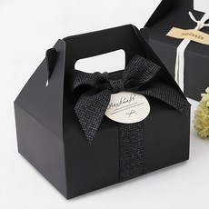 Indikay 黑色手提禮物盒 中款, 黑色, 22入