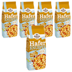 Bauck Muhle 寶客 無麩質堅果燕麥脆片，德國原裝進口，無人工添加物, 300g, 5包