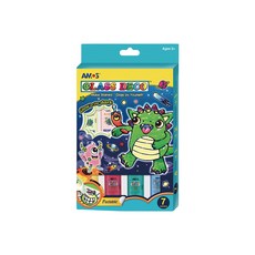 AMOS 阿摩司 7色夜光主題玻璃彩繪膠, 3歲以上, 1盒