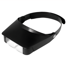 CARSON 卡薾紳 Visor 頭戴式放大鏡 2-3倍雙層鏡片設計, 1個, 黑色