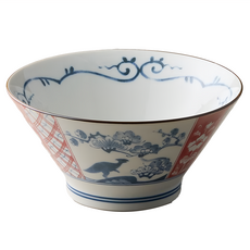 AWASAKA 粟坂 日本美濃燒 反口丼碗 江戶良緣龍 19cm，適用洗碗機、微波爐, 1個