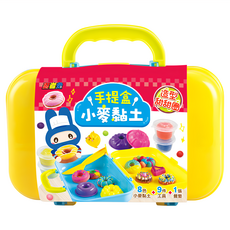 幼福文化 忍者兔 手提盒小麥黏土 造型甜甜圈 Set, 8色小麥黏土, 9件工具, 1張餐墊, 盒裝, 294g, 1組