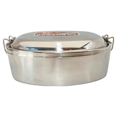 OSAMA 王樣 便當盒 17cm 304不銹鋼 SGS檢驗合格, 銀色, 1個