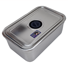 let's cook 樂司廚品 不鏽鋼長型密封餐盒 1.6L 304不鏽鋼 保鮮不串味, 21.4 x 14 x 7.8cm, 1個
