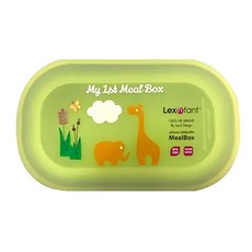 Lexngo兒童矽膠餐盒, 580ml, 可折疊, 綠, 1個