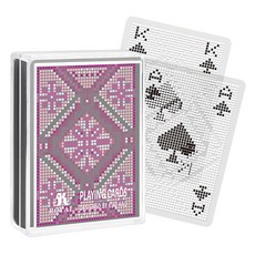 ROYAL 樂友 透明馬賽克防水撲克牌, 透粉花磚, 1盒