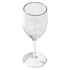 TOMI GLASS 富哨子 綻放鉑金對杯組 蕾絲葡萄酒杯 蘇打玻璃 純金 日本製造, 250ml, 1組