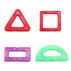 百變磁力片 益智玩具 收納盒+車輪組 30件 大號積木, 1組