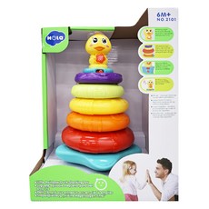Hola Toys 彩虹叠叠鸭, 6M+宝宝玩具, 1盒