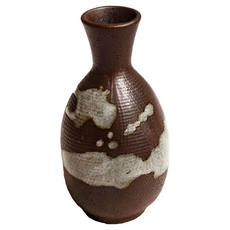 佐和陶瓷 鐵織白流德利, 日本製造, 陶瓷材質, 容量240mL, 15 x 3.8 x 7.1cm, 1個