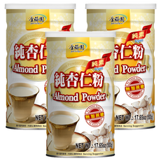 金薌園 即溶純杏仁粉 純素 無加蔗糖, 500g, 3罐