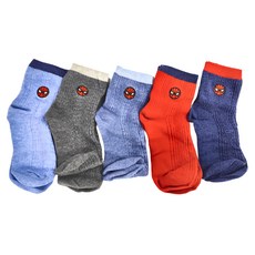 MARVEL 漫威 SPIDER-MAN 蜘蛛人 兒童襪 5雙 迪士尼授權, HM3163, 18~20