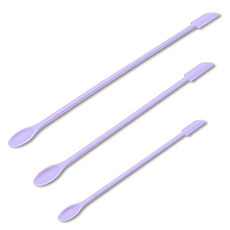 迷你小尖刮勺3件組 食品級矽膠 耐高低溫 柔軟不易變形, 紫色, 2組