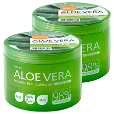 KWAILNARA 98% 蘆薈舒緩凝膠 保濕補水, 500ml, 2罐