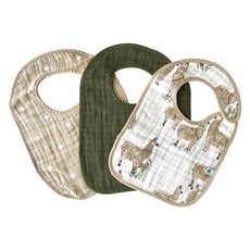 little unicorn 純棉圍兜3件組, 羊駝出沒, 3件, 1組