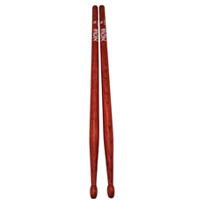 ViC FiRTH NOVA 5A鼓棒 紅色 2支 美國製造 胡桃木 耐用堅固 水滴頭型 音色清晰, 長40.6 x 直徑1.4cm