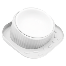 Pets Family 寵物陶瓷餐具 附碟, 白色, 1個