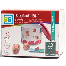 BS Toys 愛吹牛的大象, 1盒, 混和顏色 - 親子桌遊 益智遊戲