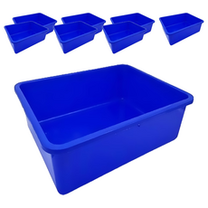 百貨King 350密林 收納籃 藍色 Set 4個, 35 x 26.5 x 7.8cm, 8個