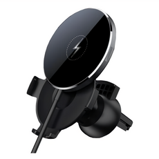 EZGO 多功能磁吸無線充電車用支架盤 MagSafe, 黑色, E519