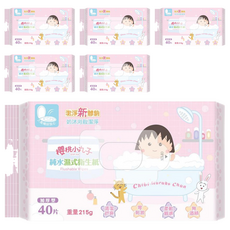 shubao 舒寶 櫻桃小丸子 純水濕式衛生紙, 1入, 6包