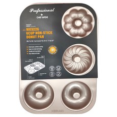 CHEFMADE 學廚 香檳金 6連不沾甜甜圈烤盤 WK9226, 1個